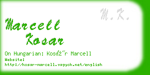 marcell kosar business card